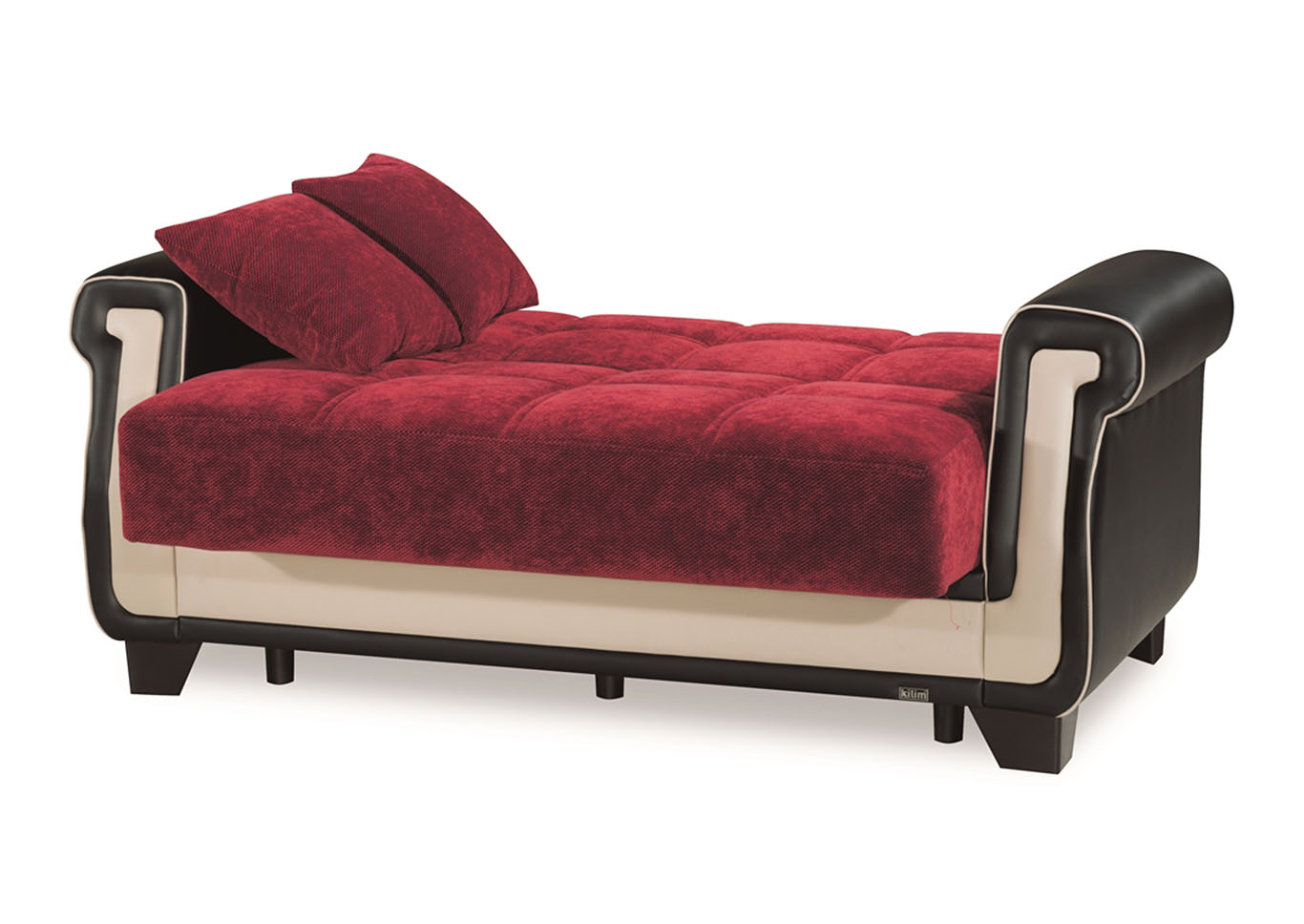 Proline Red Microfiber Love Seat,Ottomanson (Previously Casamode)